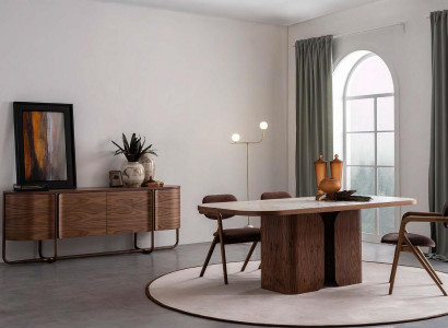 Large Dining Room Set Luxury Dining Table 4x Chairs Sideboard Dresser Mirror